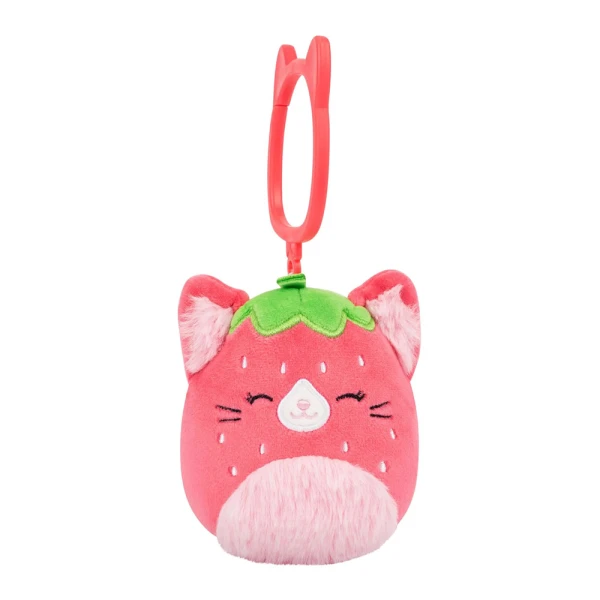SQUISHMALLOWS ΛΟΥΤΡΙΝΟ ΜΠΡΕΛΟΚ 9 εκ. W12 - OLMA THE STRAWBERRY CAT