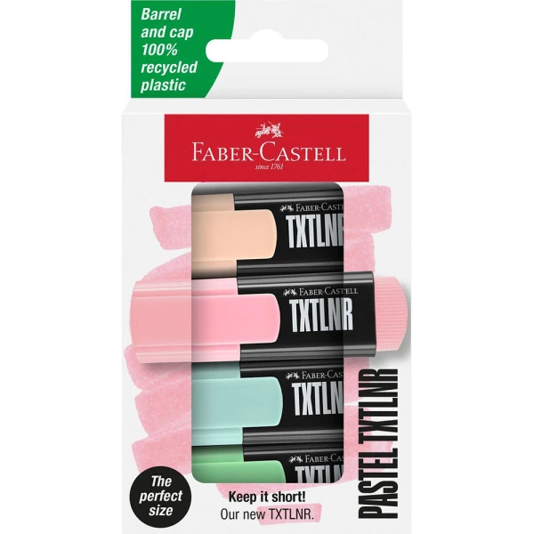 FABER-CASTELL ΣΕΤ 4 MINI ΠΑΣΤΕΛ ΥΠΟΓΡΑΜΜΙΣΤEΣ