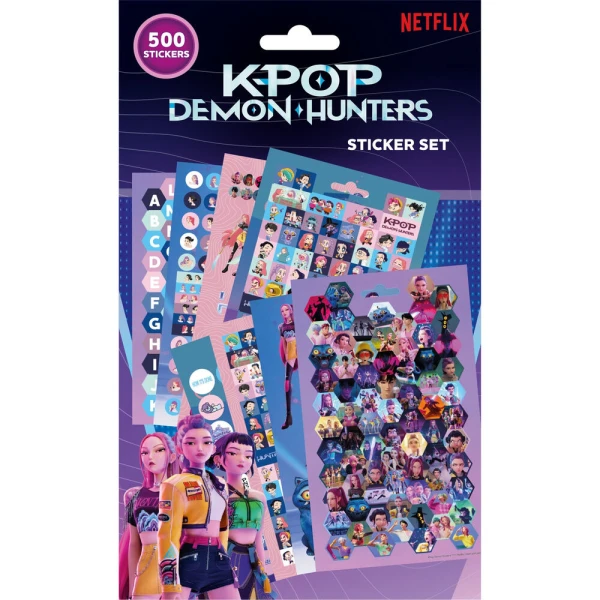 ΣΕΤ ΑΥΤΟΚΟΛΛΗΤΑ 500 τεμ. K-POP DEMON HUNTERS