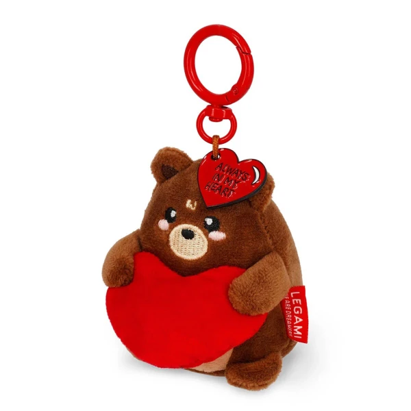 LEGAMI KEY RING SUPER SOFT TINY PLUSH TEDDY BEAR ALWAYS IN MY HEART