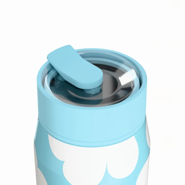 ESTIA HOME ART THERMOS LENS SAVE THE AEGEAN 360ml BLUE DAISY