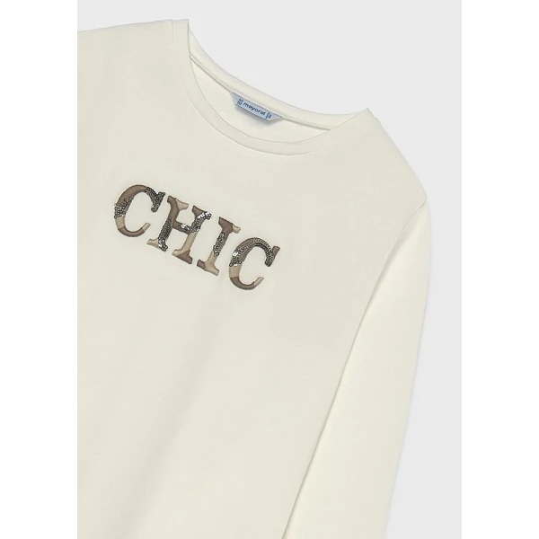 MAYORAL T-SHIRT ΜΑΚΡΥΜΑΝΙΚΟ CHIC ΚΡΕΜ