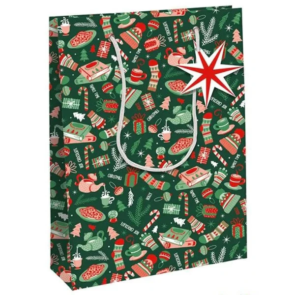 ΧΡΙΣΤΟΥΓΕΝΝΙΑΤΙΚΗ ΤΣΑΝΤΑ ΔΩΡΟΥ 26.5X14X33 εκ. XMAS COSY