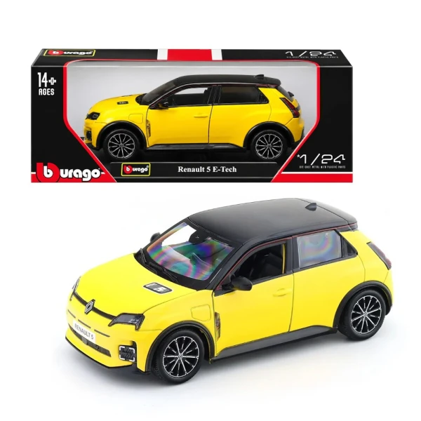 BBURAGO 1:24 RENAULT 5 E-TECH YELLOW