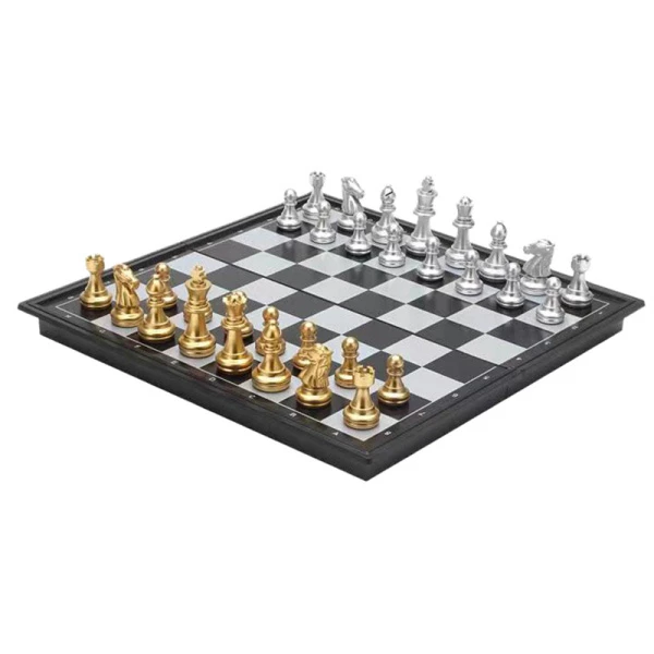 MAGNETIC CHESS WITH GOLDEN - SILVER PAWNS