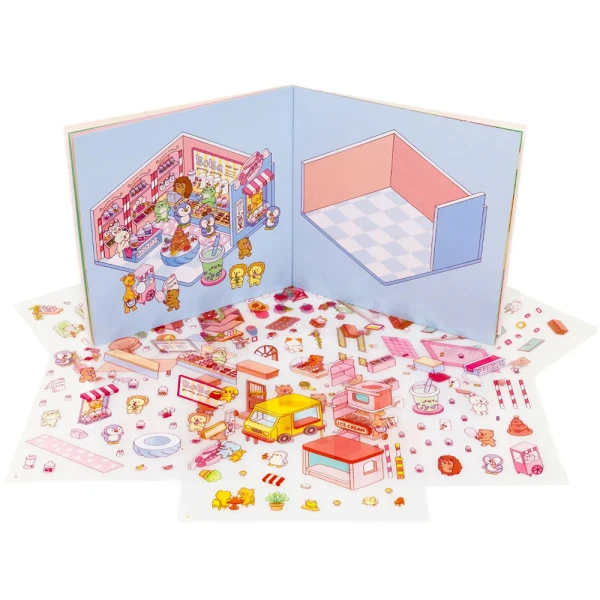 ΒΙΒΛΙΟ ΜΕ ΑΥΤΟΚΟΛΛΗΤΑ COSY STICKER WORLDS - VILLAGE VIBES