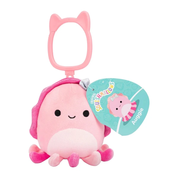 SQUISHMALLOWS ΛΟΥΤΡΙΝΟ ΜΠΡΕΛΟΚ 9 εκ. W12 - AUGGIE THE PINK CUTTLEFISH