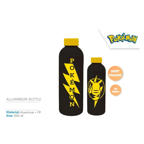 STAINLESS STEEL SOFT TOUCH BOTTLE LIGHTNING POKEMON 500ml