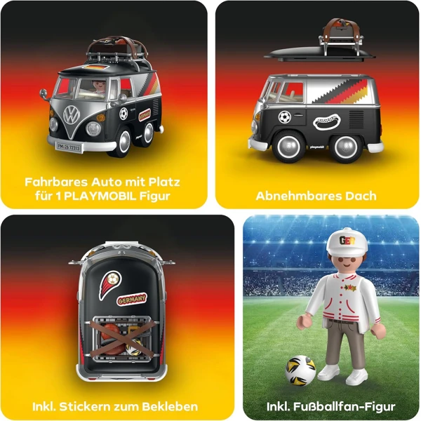 PLAYMOBIL VOLKSWAGEN T1 CAMPER - ΕΘΝΙΚΗ ΓΕΡΜΑΝΙΑΣ