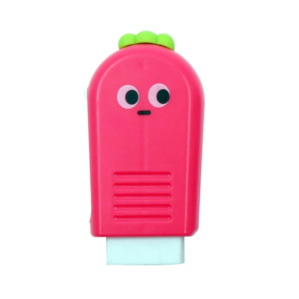THE LITTLIES ERASER WITH BUTTON - 3 DESIGNS