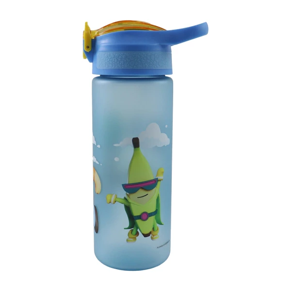PLASTIC WATER BOTTLE 600ml WITH STRAW STUMBLE GUYS