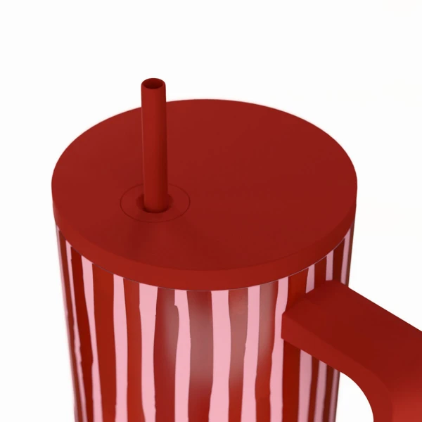 ESTIA HOME ART ΘΕΡΜΟΣ STRAW TUMBLER XL 900ml - VIVA STRIPE
