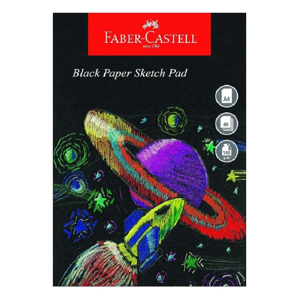 FABER CASTELL ΜΠΛΟΚ SKETCH ΜΑΥΡΟ ΧΑΡΤΙ Α4 140γρ. 40 ΦΥΛΛΑ 