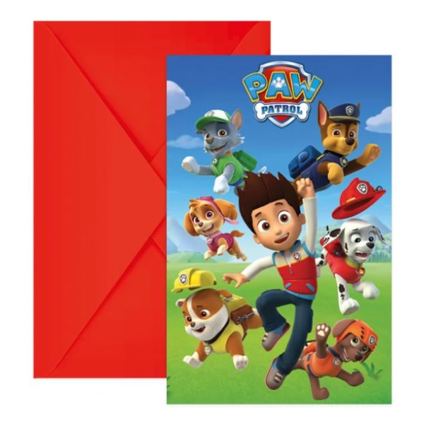 ΠΡΟΣΚΛΗΣΕΙΣ ΚΑΙ ΦΑΚΕΛΑ 6 τεμ. PAW PATROL READY FOR ACTION