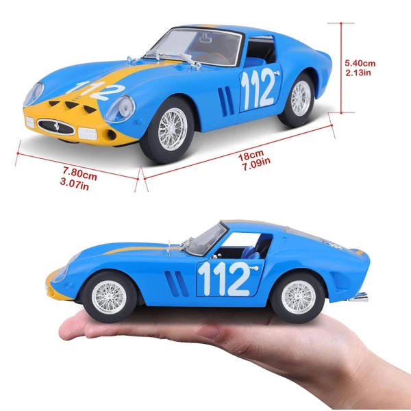 BBURAGO 1:24 RACE FERRARI 250 GTO BLUE