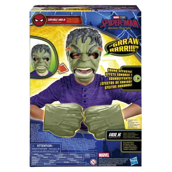 MARVEL SPIDER-MAN BRAND NEW DAY SAVAGE HULK ELECTRONIC MASK