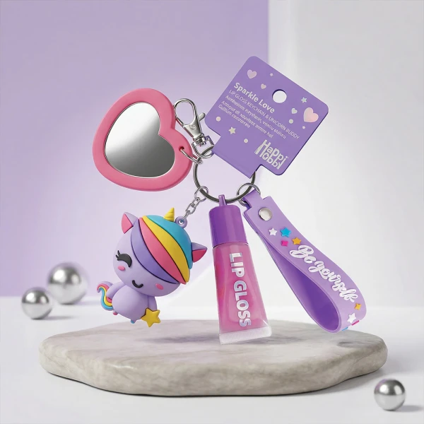 HAPPIHOBBI ΜΠΡΕΛΟΚ ΜΕ LIP GLOSS & ΦΙΓΟΥΡΑ ΜΟΝΟΚΕΡΟ - 2 ΣΧΕΔΙΑ