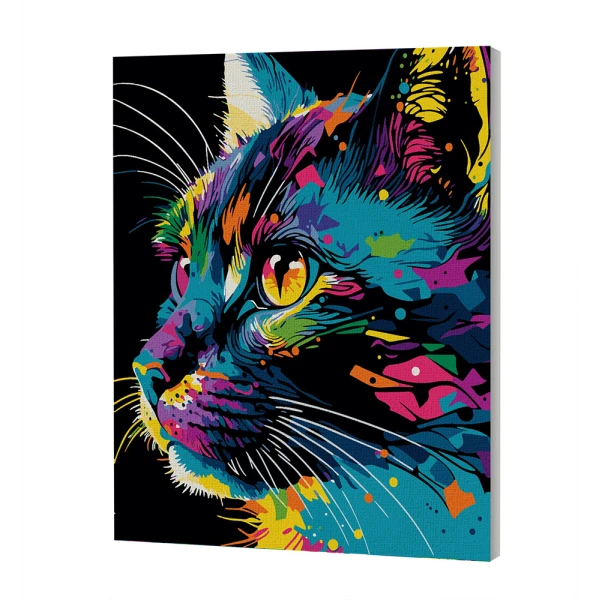 SPLAT PLANET ΣΕΤ ΖΩΓΡΑΦΙΚΗΣ ΜΕ ΑΡΙΘΜΟΥΣ ΣΕ ΚΑΜΒΑ ΜΕ ΤΕΛΑΡΟ 40Χ30 εκ. BRIGHT CAT