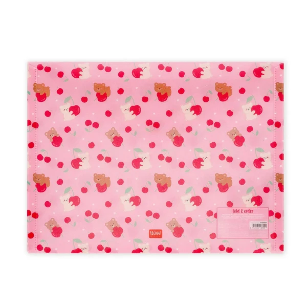 LEGAMI ΦΑΚΕΛΟΣ ΜΕ ΚΟΥΜΠΙ FOLD & ORDER - TEDDY CHERRY