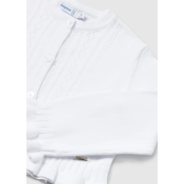 MAYORAL CARDIGAN KNITTED LONG WHITE