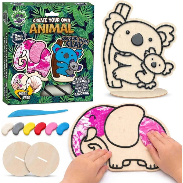 SPLAT PLANET MESS-FREE PAINT KIT WITH CLAY ANIMALS