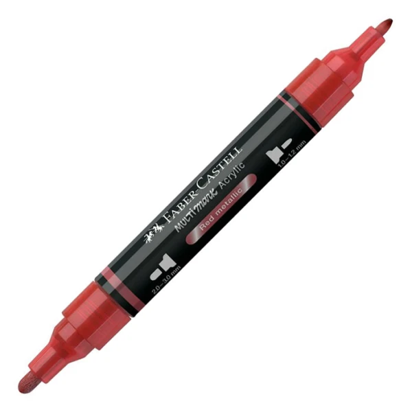 FABER-CASTELL ΑΚΡΥΛΙΚΟΣ ΜΑΡΚΑΔΟΡΟΣ MULTIMARK ΧΡΩΜΑ 296 RED METALLIC