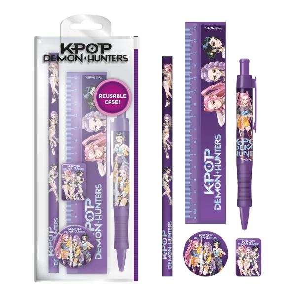 K-POP DEMON HUNTERS 5 PIECE STATIONERY SET