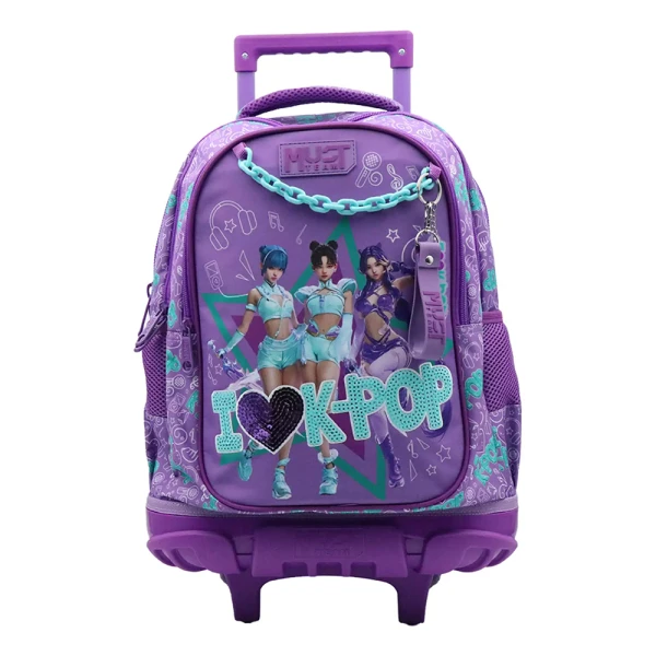 MUST TEAM ΤΣΑΝΤΑ TROLLEY ΔΗΜΟΤΙΚΟΥ 34Χ20Χ44 εκ. 3 ΘΗΚΕΣ K-POP ΜΩΒ