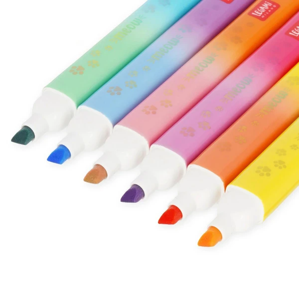 LEGAMI DUAL TIP HIGHLIGHTERS KITTY - 6 COLOURS