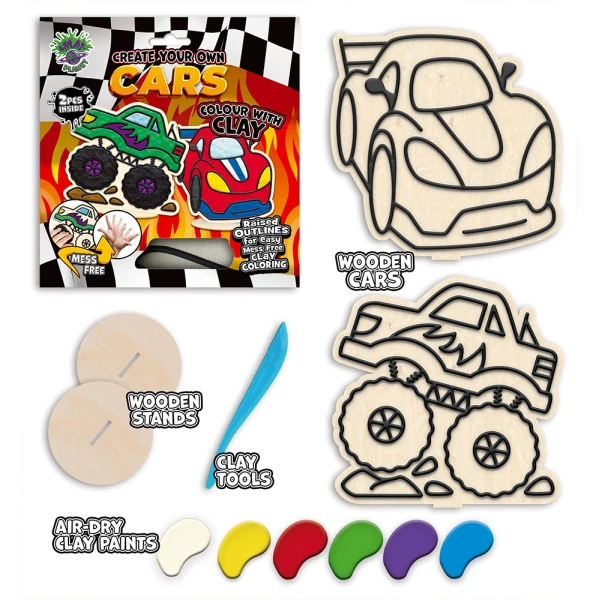 SPLAT PLANET MESS-FREE ΣΕΤ ΖΩΓΡΑΦΙΚΗΣ ΜΕ ΠΗΛΟ RACE CARS