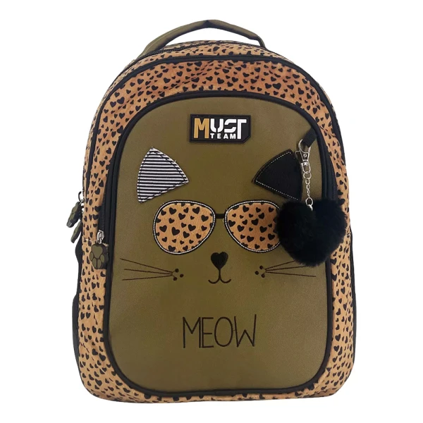 MUST TEAM SCHOOL BACKPACK 32X18X43 cm WITH 3 CASES MEOW