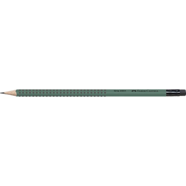 FABER-CASTELL ΜΟΛΥΒΙ GRIP HB ΠΡΑΣΙΝΟ ΜΕ ΓΟΜΑ