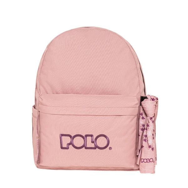 POLO 2026 ΣΑΚΙΔΙΟ ORIGINAL DOUBLE SCARF ΡΟΖ-ΜΩΒ