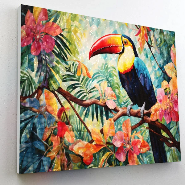 SPLAT PLANET ΣΕΤ DIAMOND PAINTING ΣΕ ΚΑΜΒΑ ΜΕ ΤΕΛΑΡΟ 30X40 εκ. TOUCAN