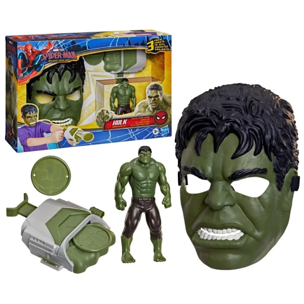 SPIDER-MAN BRAND NEW DAY FIGURE AND ROLE PLAY HULK GAMMA BLAST SET