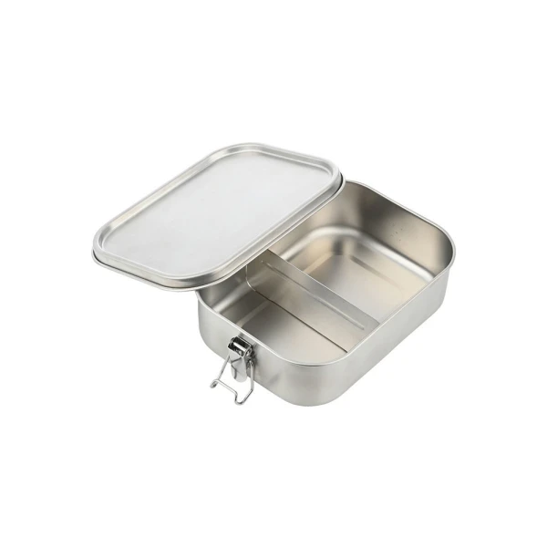ESTIA HOME ARTS STAINLESS STEEL FOOD CONTAINER WITH DIVIDER 1200ML – BRUSHED