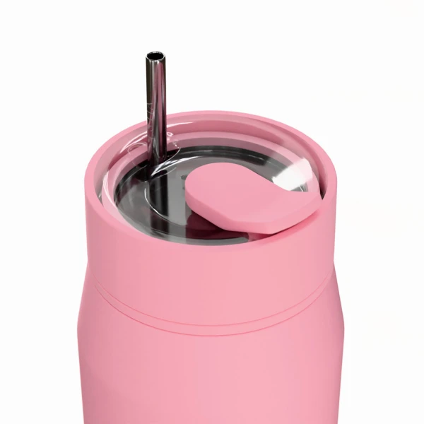 ESTIA HOME ART THERMOS LENS SAVE THE AEGEAN 360ml ROSE