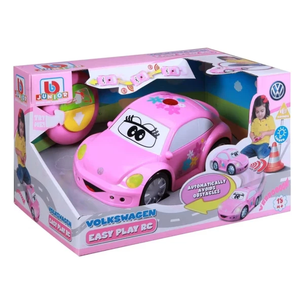 BURAGO BB JUNIOR MY 1ST RC VW EASY PLAY NEW BEETLE PINK