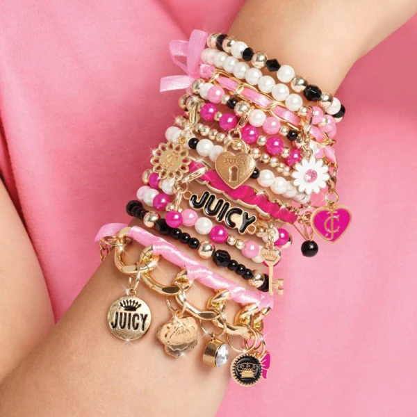 MAKE IT REAL JUICY COUTURE GLITZ \'N GLAM CHARM  BRACELETS