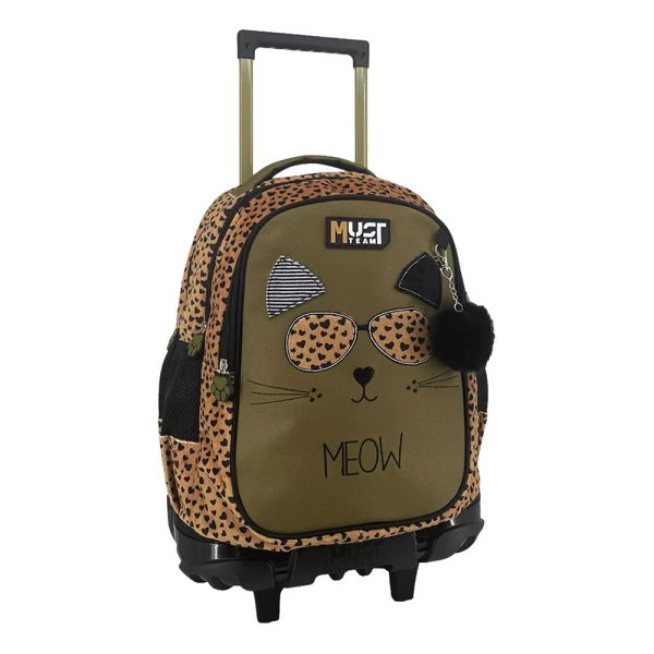 MUST TEAM SCHOOL TROLLEY BACKPACK 34x20x44 cm 3 CASES MEOW