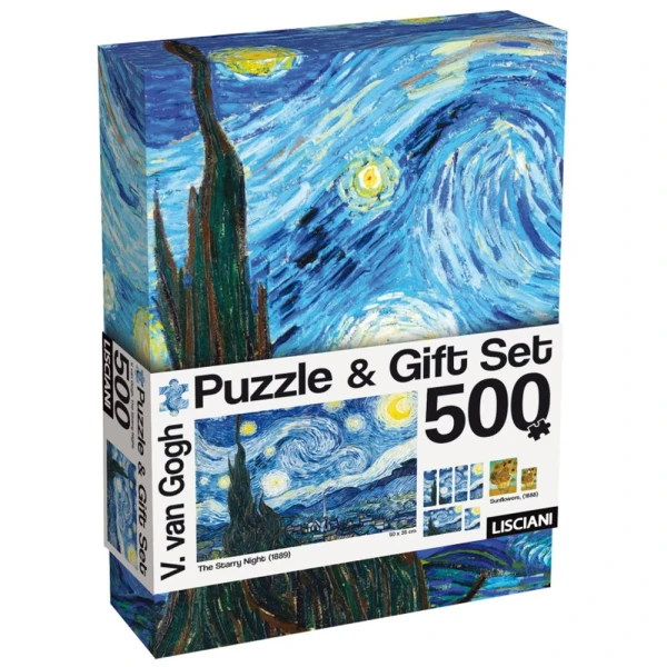 LISCIANI PUZZLE 500 pcs AND BOOKMARKS VAN GOGH THE STARRY NIGHT