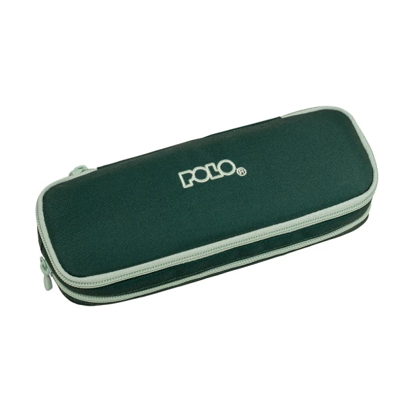 POLO 2026 DUO BOX IV DOS PENCIL CASE DARK GREEN-LIGHT CYAN