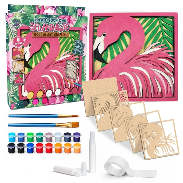 SPLAT PLANET ΞΥΛΙΝΟ ΣΕΤ ΖΩΓΡΑΦΙΚΗΣ FLAMINGO 
