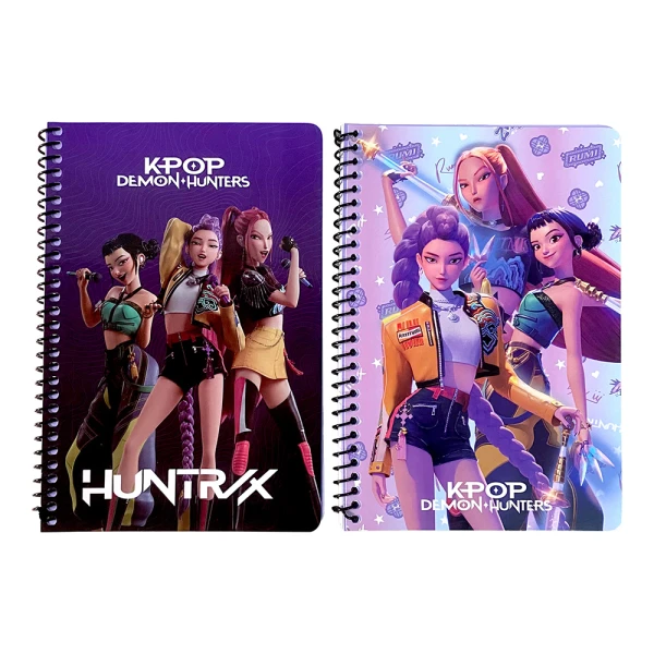 ΤΕΤΡΑΔΙΟ ΣΠΙΡΑΛ 17X25 εκ. 2 ΘΕΜΑΤΑ 70 ΦΥΛΛΑ K-POP DEMON HUNTERS - 2 ΣΧΕΔΙΑ