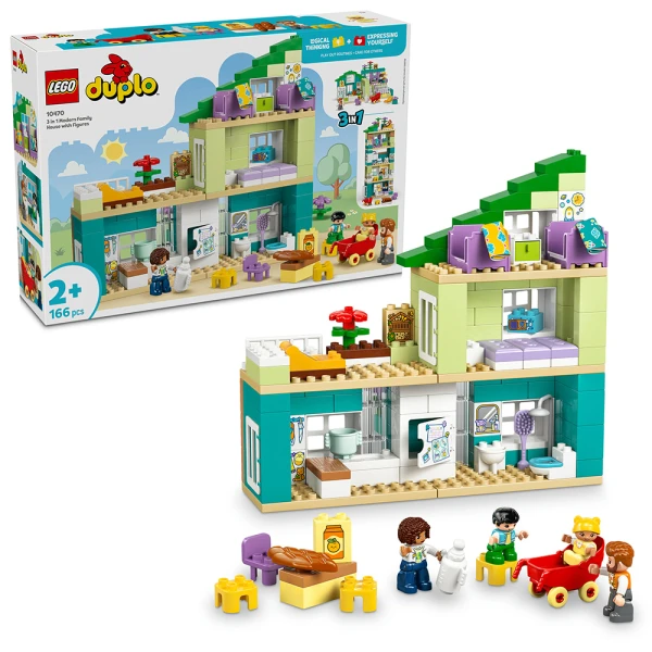 LEGO® DUPLO® TOWN 3 ΣΕ 1 ΜΟΝΤΕΡΝΑ ΜΟΝΟΚΑΤΟΙΚΙΑ ΜΕ ΦΙΓΟΥΡΕΣ