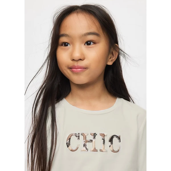 MAYORAL T-SHIRT ΜΑΚΡΥΜΑΝΙΚΟ CHIC ΚΡΕΜ