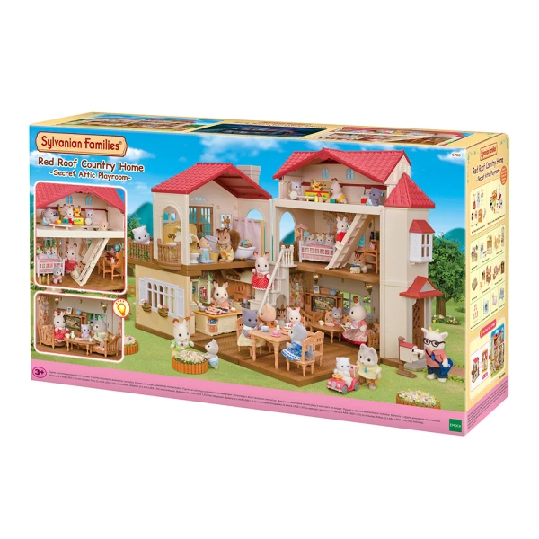THE SYLVANIAN FAMILIES ΕΞΟΧΙΚΟ ΣΠΙΤΙ ΜΕ ΚΟΚΙΝΗ ΣΚΕΠΗ ΚΑΙ ΚΡΥΦΟ ΔΩΜΑΤΙΟ ΣΤΗΝ ΣΟΦΙΤΑ
