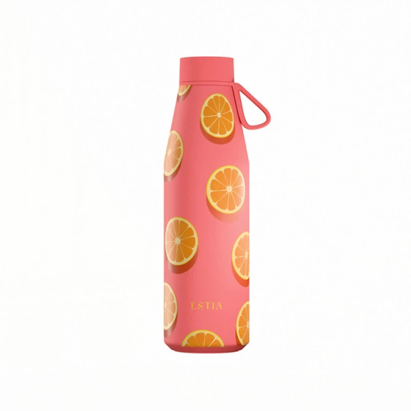 ESTIA HOME ART ΘΕΡΜΟΣ FLOW SAVE THE AEGEAN 500ml ORANGE POP