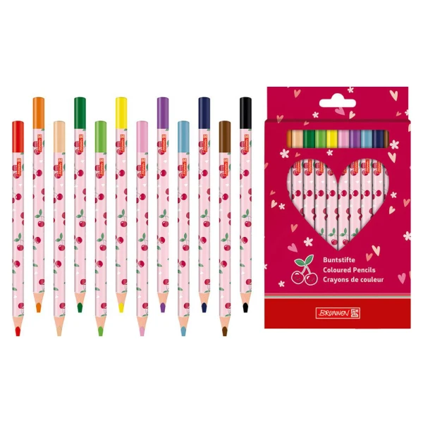 BRUNNEN JUMBO COLOURED PENCILS 12 COLOURS – FRUITY LOVE