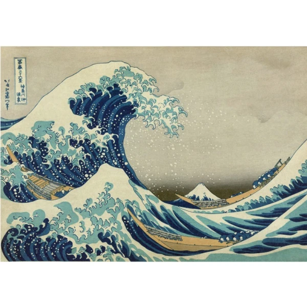 LISCIANI PUZZLE 500 pcs AND BOOKMARKS HOKUSAI THE GREAT WAVE